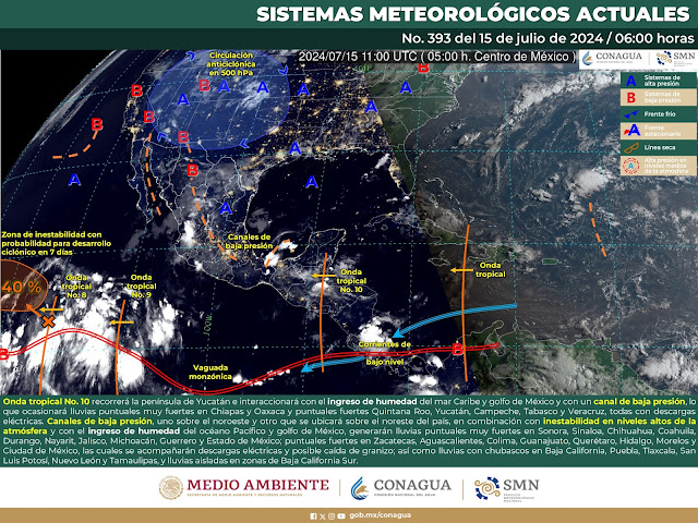 Sigue pronóstico de probabilidades de lluvias para Sinaloa. Lo seguro, intenso calor