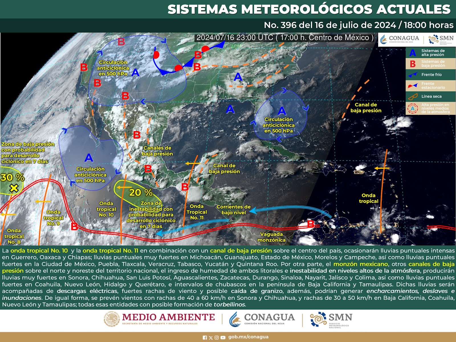 Sinaloa con calor, pero con pronostico de lluvias fuertes