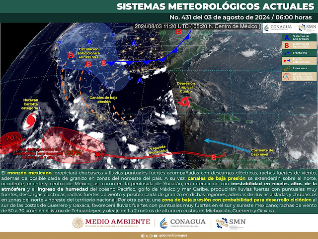 Siguen en Sinaloa las probabilidades de lluvias, lo seguro, intenso calor