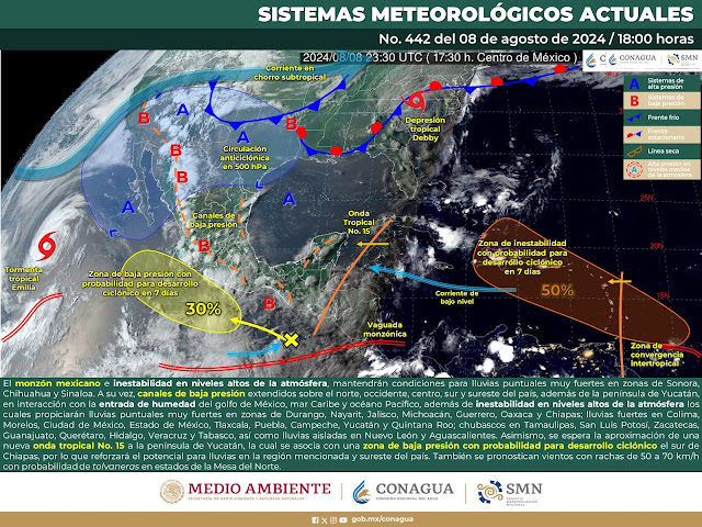 Prevén fuertes lluvias para Sinaloa este viernes