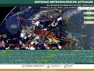 Lluvias intensas para Sinaloa este martes