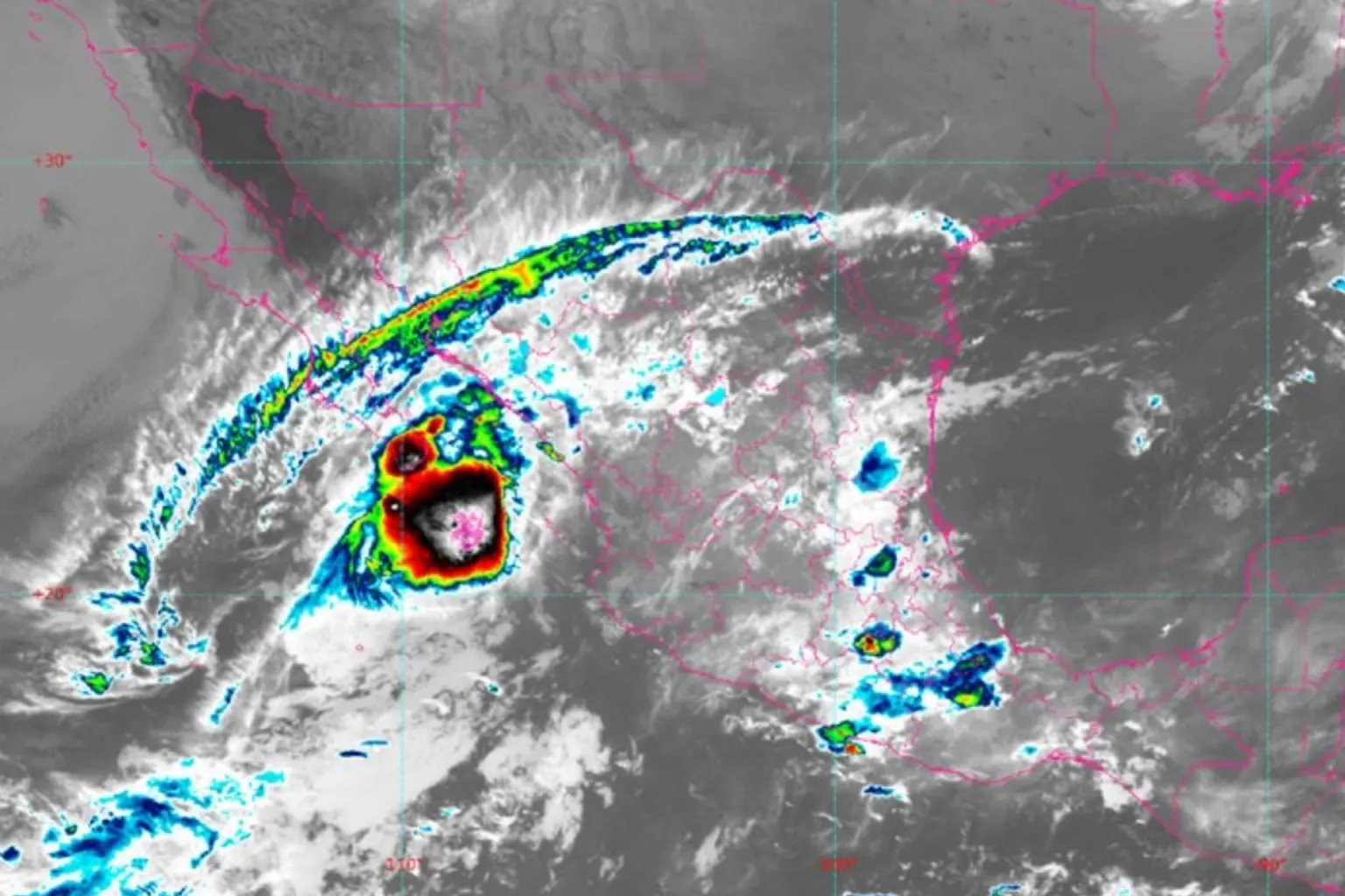 Tormenta tropical “Ileana” provocará lluvias puntuales torrenciales en BCS e intensas en Sinaloa y Sonora