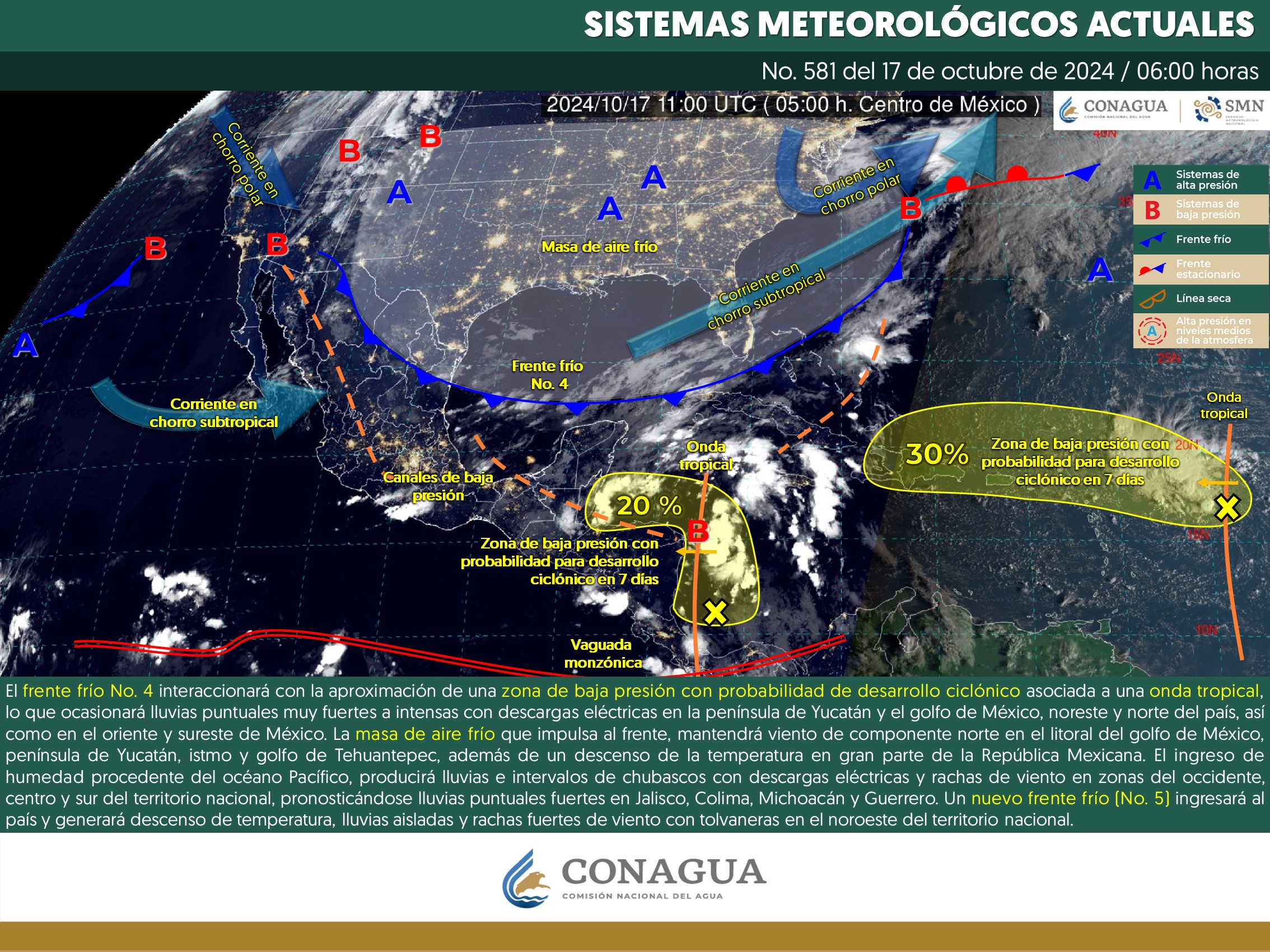 Altas temperaturas y probabilidad de lluvias