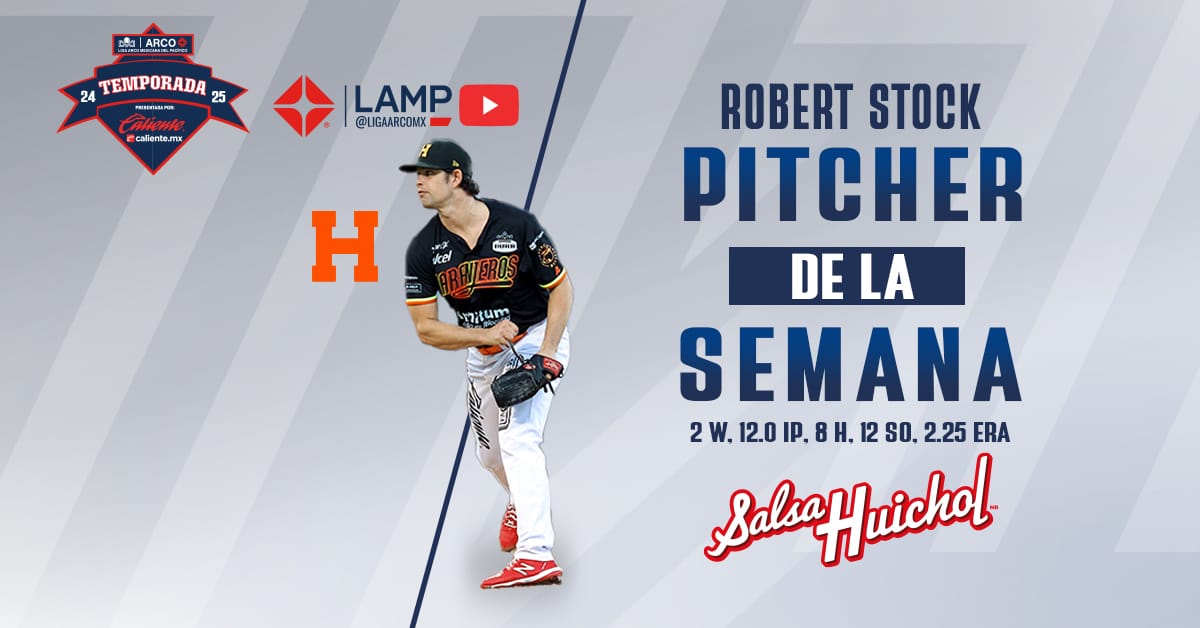 Robert Stock es nuevamente Pitcher de la Semana en la LAMP