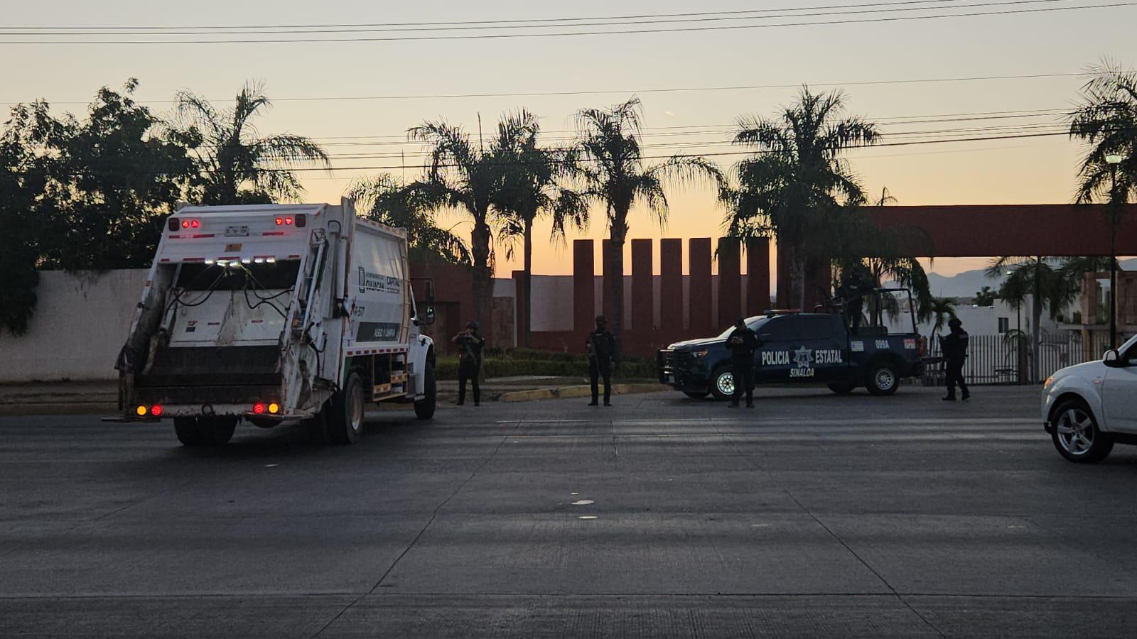 Por segundo día consecutivo, roban camiones de basura y bloquean vialidades en Culiacán